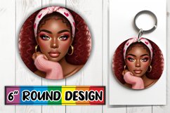 Radiant Circle Car Coasters, Love Girl Product Image 1