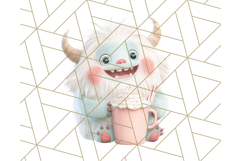 Kawaii Christmas Yeti PNG Clipart, Cute Bigfoot Holiday Art Product Image 2