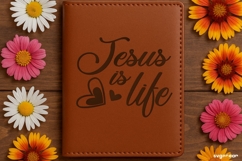 Jesus is Life SVG Engraved | Faith SVG Product Image 1