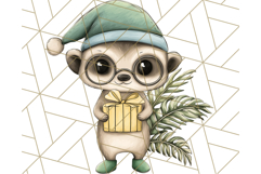 Safari Christmas PNG Clipart, Cute Jungle Animal Art Product Image 2