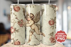 Cupid Vintage Valentine Tumbler | Valentine Tumbler Wrap Product Image 1