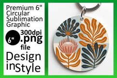 Cute Flamingo with Flowers Round Design PNG Product Image 1