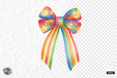 Autism Ribbon Bows Clipart Product Image 1