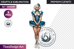 Fantasy Boreal Winter Girl Warrior &amp; Ice Queen Clipart Product Image 1