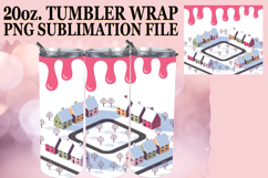 Vibrant colors 20oz tumbler wrap, Winter Product Image 1