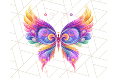 Colorful Butterfly Clipart PNG Clipart, Rainbow Butterfly Product Image 2