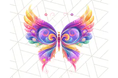Colorful Butterfly Clipart PNG Clipart, Rainbow Butterfly Product Image 2