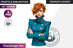 Modern Winter Girl Fashion Illustrations PNG Graphics Product Image 1