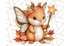 Fall Fairy Animal Clipart PNG, Woodland Creatures With Wings Product Image 2