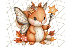 Fall Fairy Animal Clipart PNG, Woodland Creatures With Wings Product Image 2