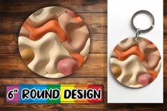 Stylish Abstract Inflated Puff Sublimation Circle Art Product Image 1