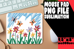 CHEERFUL MOUSE MAT PLAYFUL DESIGN, Flowers Product Image 1