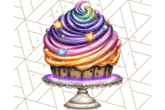 Whimsical Halloween Cake Clipart PNG, Spooky Desserts Product Image 2