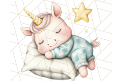 Sleeping Baby Animals PNG, Cozy Pajama Bedtime Clipart Png Product Image 2