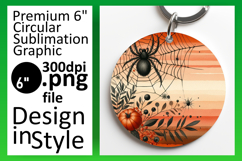 Sophisticated Round Design Keychain Art , Halloween Product Image 1