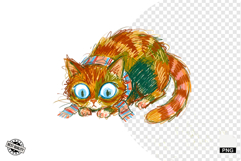 Quirky Funny Autumn Cat Clipart Product Image 1