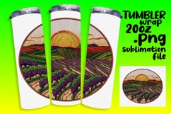 Landscape Art Sublimation Design Tumbler Wrap 20oz Product Image 1