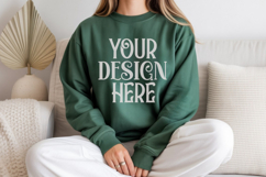 Forest green Gildan 18000 Sweatshirt Model Mockups Product Image 1