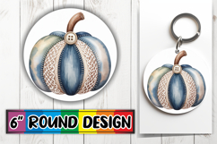 Unique Round Designs for Gifts PNG, Pumpkin Watercolor Product Image 1