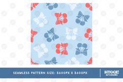 America 4th July Coquette Cherry Bow Seamless Pattern Bundle Product Image 7