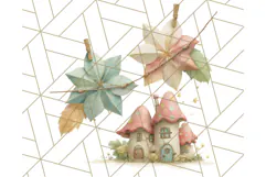 Acorn Village Clipart PNG, Fall Animal Png Product Image 2