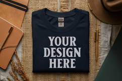 Black Gildan 5000 Flat Lay Tshirt Mockup, G5000 mockup Product Image 1