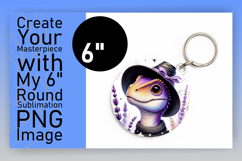 Vibrant Round Design for Keychains , Halloween Dino Product Image 1