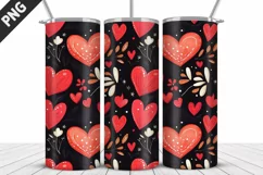 Lovely Hearts Tumbler Design | Valentine's Day Tumbler Wrap Product Image 5