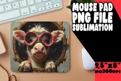 Sublimation Wrap with Mouse Pad Funny Cow Design PNG Product Image 1