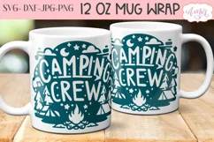 Camping crew mug SVG for infusible ink | Nature lover mug Product Image 1
