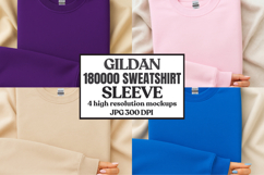 Gildan 18000 Sleeve Mockup, Cozy Crewneck Sleeve Mockup Product Image 1