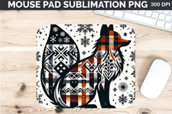 Watercolor Fox stock Mouse Pad Sublimation - Christmas PNG Product Image 1