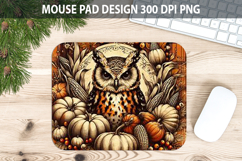 Owl Mouse pad Sublimation - Thanksgiving PNG Design Product Image 1