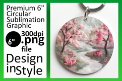 Scenic 3D Summer Round Design for Sublimation Product Image 1