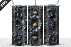 3D Flowers Tumbler Wrap | Sublimation Design | Tumble PNG Product Image 4