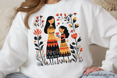 Mothers Day Folk Art Sublimation PNG Product Image 1