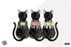 Halloween Black Cats Clipart Product Image 1