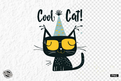 Black Cat Happy Birthday Party Clipart Product Image 1