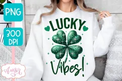 St. Patrick's day PNG sublimation | Lucky vibes shirt PNG Product Image 4