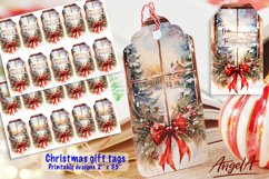 Merry Christmas printable tags, Christmas gift tags, window Product Image 1