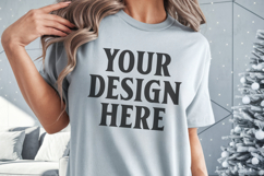 Grey Christmas Comfort Colors 1717 Mockups, CC 1717 m Product Image 1