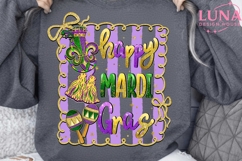Brushstroke Mardi Gras PNG, Fleur De Lis Coquette PNG Product Image 2