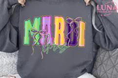 Brushstroke Mardi Gras PNG, Fleur De Lis Coquette PNG, Product Image 4