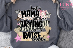 Grunge Just A Mom Trying Not To Raise png, Funny Mom Quote Product Image 5