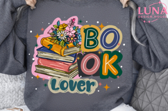 Boho Wildflower Book Lover Png, Reading Teacher Png Product Image 4