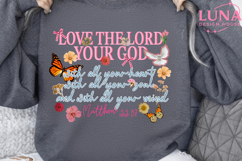 Love The Lord Your God PNG, Vintage Christian Faith Shirt Product Image 2
