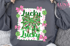 Lucky Shamrock Png, Lucky PNG St Patrick’s Day, Preppy Lucky Product Image 5
