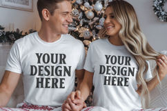 Christmas Comfort color Couple Mockup , Couple mockup Product Image 1