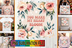 Cozy Sublimation PNG Art, Flower Quote Product Image 1