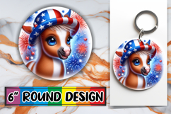 Whimsical Circle Car Coasters PNG, USA Animals Product Image 1